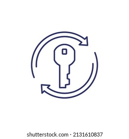 change key line icon on white