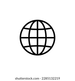 "Change language"  "Languages" "Go to web" globe vector graphic icon.