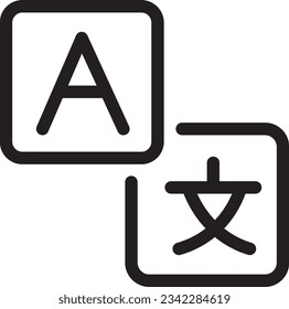 Change Language Translate Outline Icon