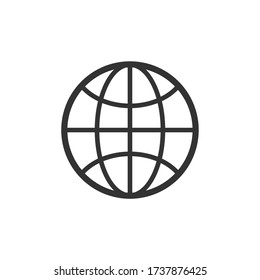 Cambiar el lenguaje o el diseño de iconos mundiales. Sitio web, interfaz de usuario o icono de aplicación. Ilustración vectorial.