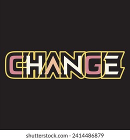 Change lettering typography t shirt design