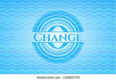Change light blue water wave badge background.