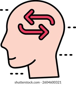 Change Line vector Icon Design