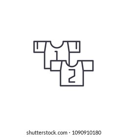 Change linear icon concept. Change line vector sign, symbol, illustration.