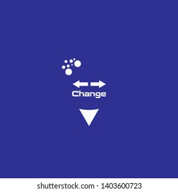 change logo and map pin. change logo concept. 