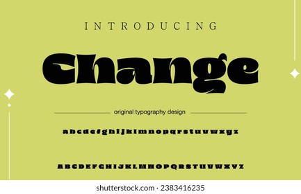 Change luxury alphabet font. Typography urban style fonts for fashion, retail, feminine, beauty care, jewelry logo design