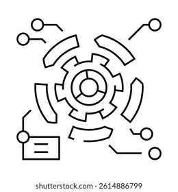 change management analyst line icon vector. change management analyst sign. isolated contour symbol black illustration