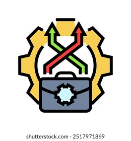 change management business process color icon vector. change management business process sign. isolated symbol illustration