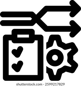 Change Management, Changing, Transformation Outline Icon
