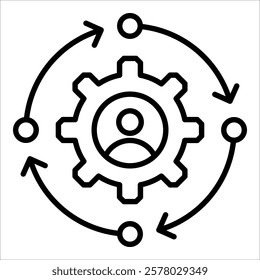 Change Management Icon Element For Design