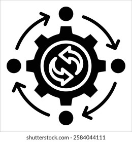 Change Management Icon Element For Design