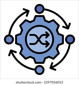 Change Management Icon Element For Design