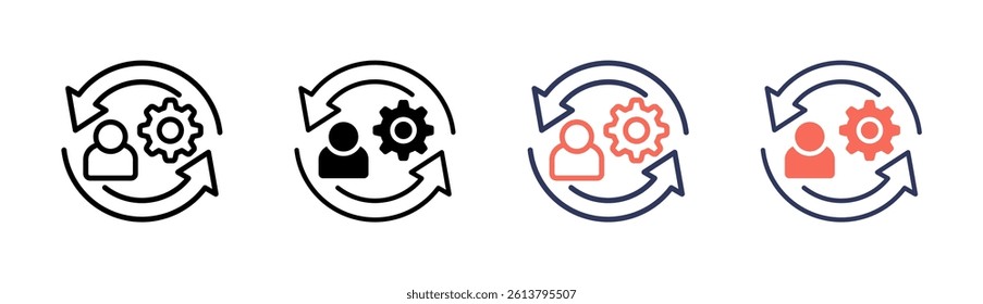 Change Management Icon Element For Design And Vector