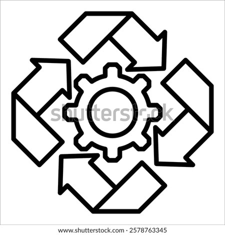 Change Management Icon Element For Design