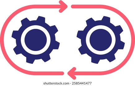 Change Management Icon Fill Vector Illustration