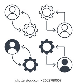 Change management icon. Illustration vector