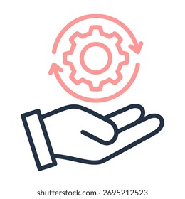 Change Management Icon Line Color Design Vector Illustration