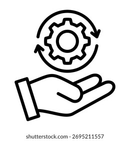 Ilustración vectorial de diseño de línea de iconos de gestión de cambios