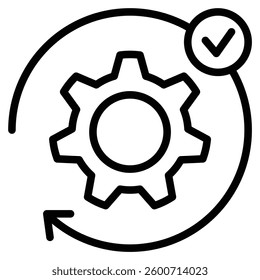 Change Management icon line vector illustration