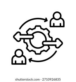Ilustración vectorial de línea de iconos de gestión de cambios