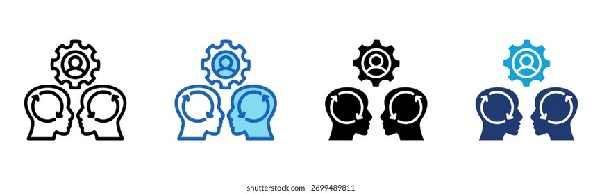 Change Management icon Multi Style Vector Illustration