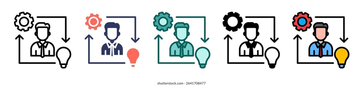 Change Management Icon Multiple Vector Illustration