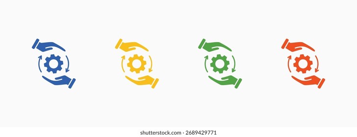 Change Management Icon Set Color Multiple Style Collection