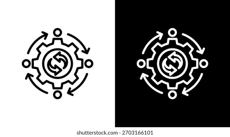 Gestión de cambios con diseño de conjunto de iconos