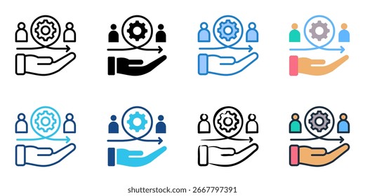 Change Management icon set multiple style collection 
