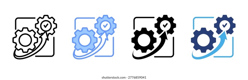 Change Management icon set multiple style collection