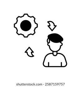 Change Management icon vector stock illustration
