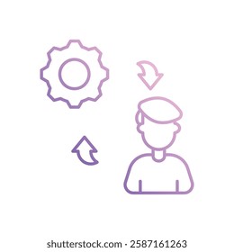 Change Management icon vector stock illustration
