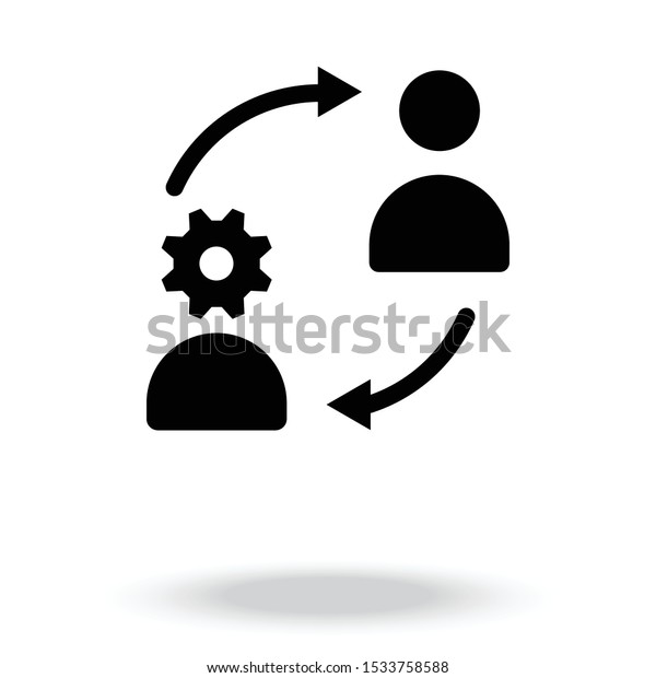 Change Management Icon Vectorchange Business With Professional Manager