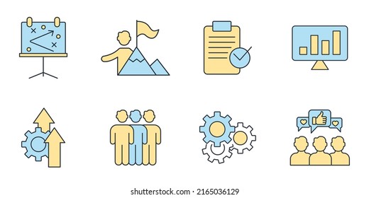 Change Management icons set . Change Management pack symbol vector elements for infographic web