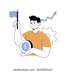 Gestión del cambio Ilustraciones modernas. Archivo de Eps 10 sobre fondo transparente