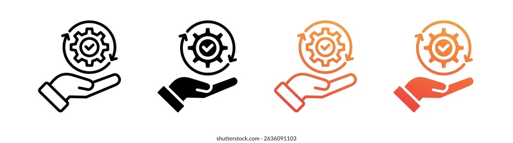 Change Management Multi Style Icon Set Vector