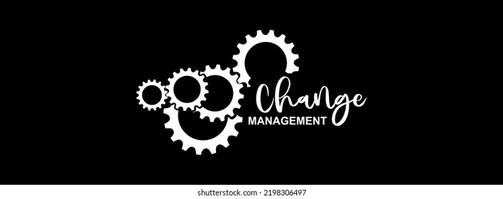 Change Management sign on black background