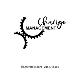 Change Management sign on white background