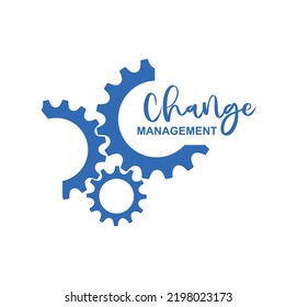 Change Management sign on white background