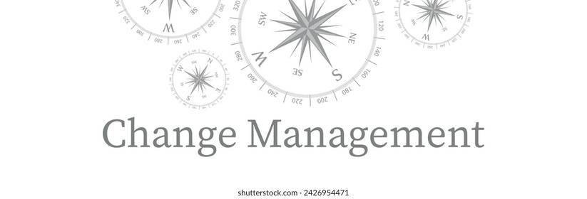Change Management sign on white background