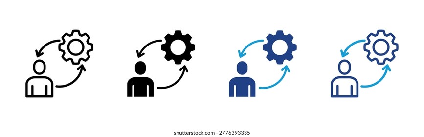 Change Management Web icon with multiple style collection
