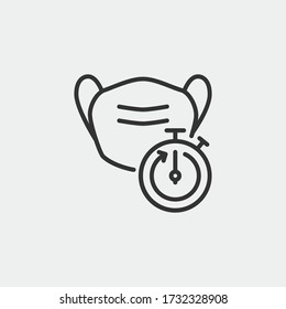 signo de ilustración de icono de vector de máscara de cambio