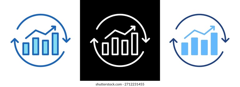 Cambiar métricas Icon Ilustración vectorial triplestyle