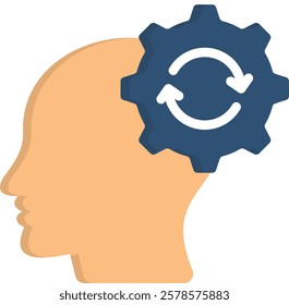 Change Mind Icon Flat Vector Illustration