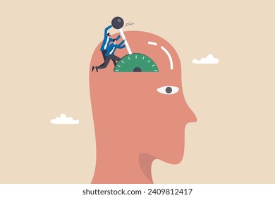 Change mindset, attitude or control mind, perception or thought, improve or develop thinking process, belief or optimistic thinking concept, people help shifting or switch gear on human brain.