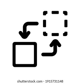 Change, move, upgrade vector icon illustration