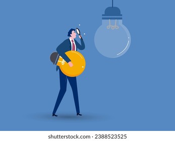 Change to new innovation, transform to new business, solution to disrupt or replace old model with bright technology concept, success businessman leader  change lightbulb idea.
