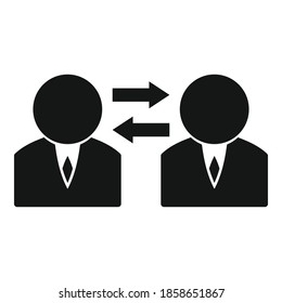 Change office worker icon. Simple illustration of change office worker vector icon for web design isolated on white background