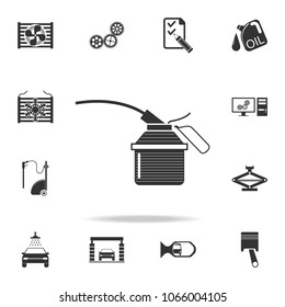 Change of oil icon. Detailed set of car repear icons. Premium quality graphic design icon. One of the collection icons for websites, web design, mobile app on white background