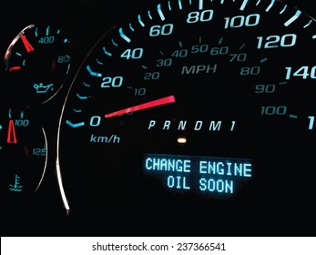 Change oil soon warning light on dashboard